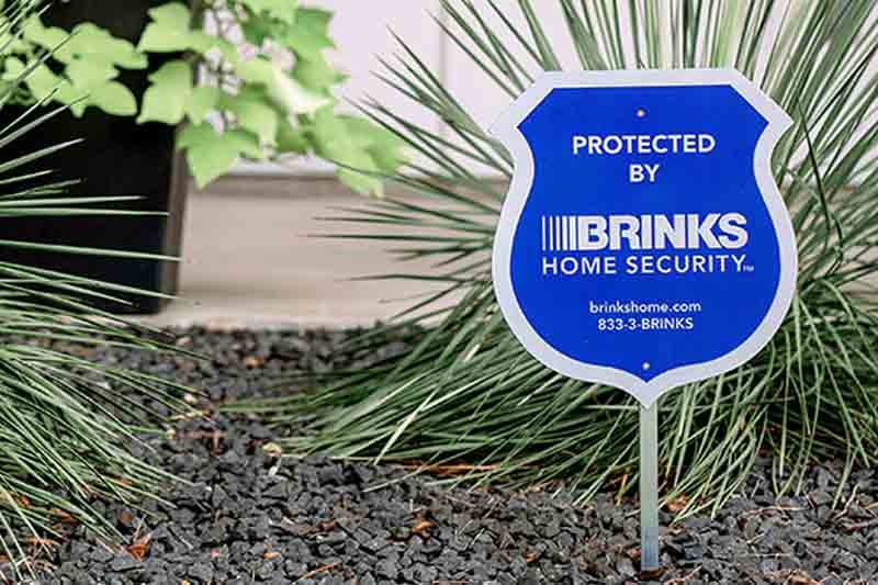 Protected by Brinks Home Security Sign
